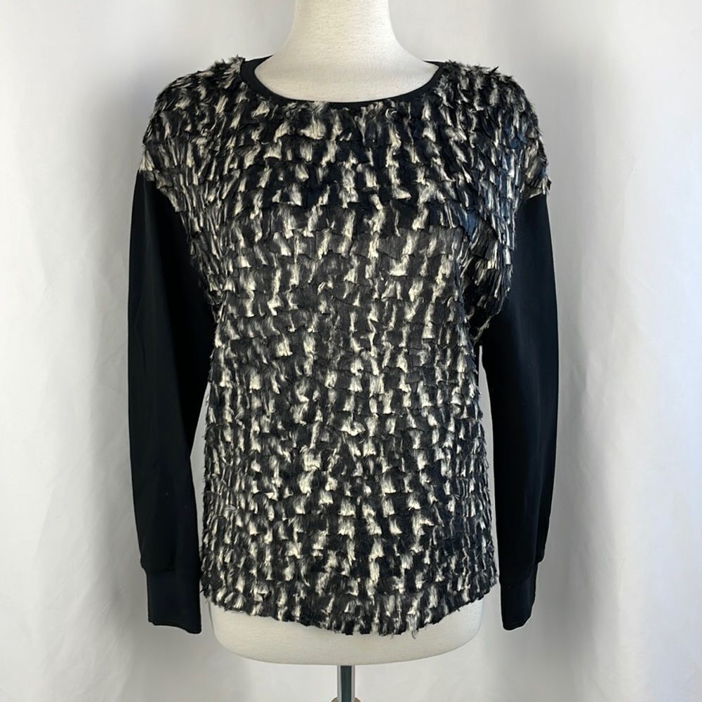 Costume national black/gray fuzzy knit